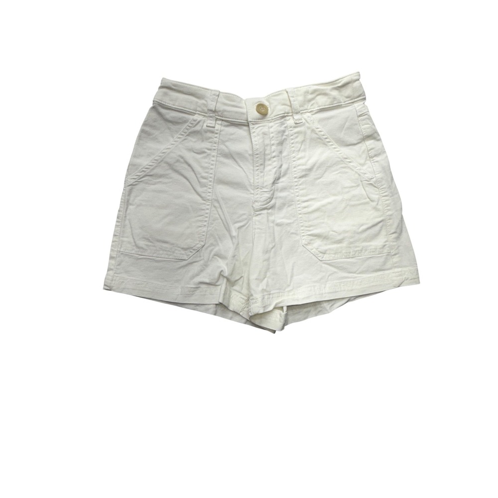 Marine Layer Utility Shorts Womens 4 White Twill High Rise 15281 Summer